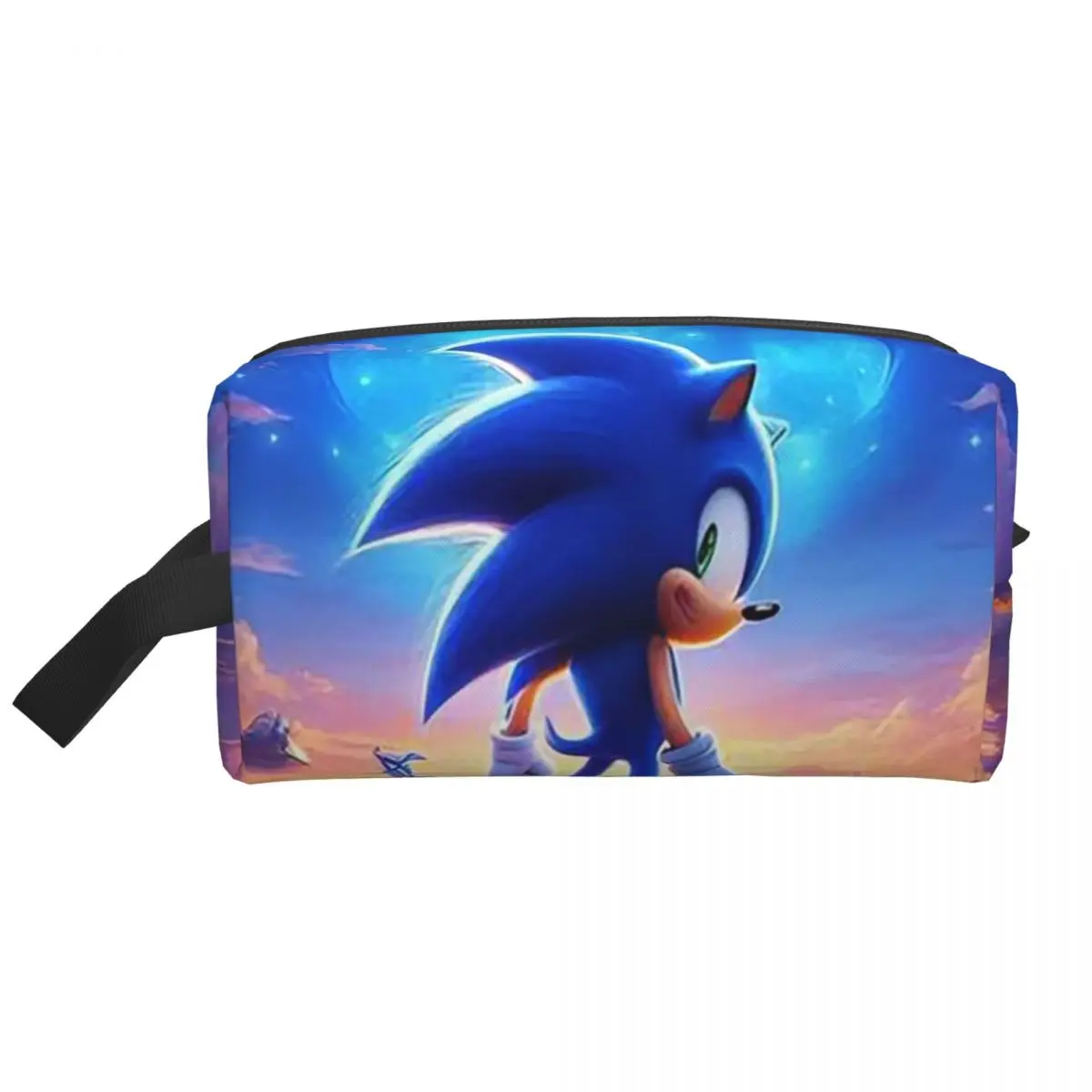 Shadow The Hedgehog Women Cosmetic Bags Travel Makeup Organizer Pouch Toiletry Storage Dopp Kit Box Pencil Case