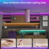 50/100/130/200FT RGB LED Smart Strip Light, App&44-Key Remote Control, Music Sync, Color Changing Led Lights for Bedroom, Home, Kitchen, Party, Room Decor 8
