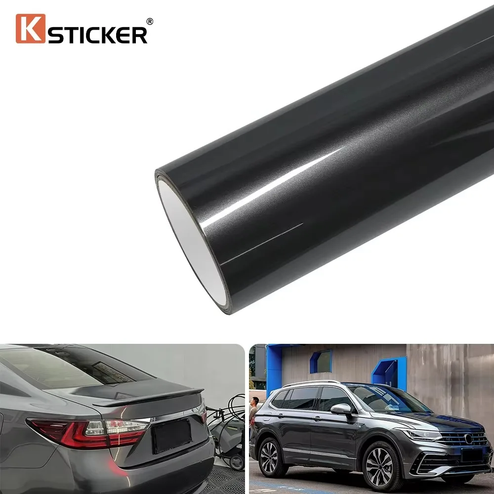 Ksticker Car Wrapping Film Metallic Anthracite Grey Kratzfest Langlebige Farben ändern Sticker Cover