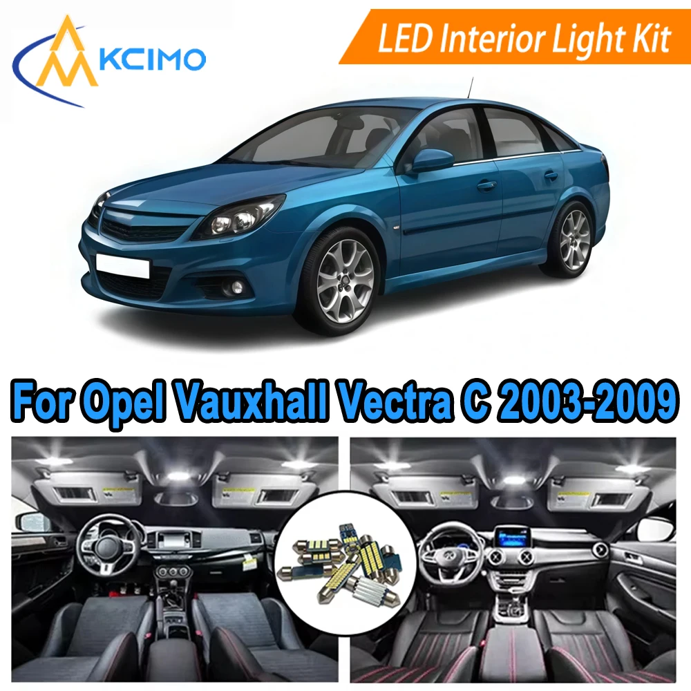

Direct Fit LED Interior Bulb Set For Opel Vauxhall Vectra C(2003-2009) LED Dome Map Lights Super Bright 6000K Easy Installation