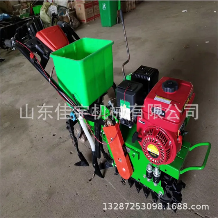 Tractor with household small corn planter, multifunctional fertilization and seeding machine, 170 gasoline tracked plow