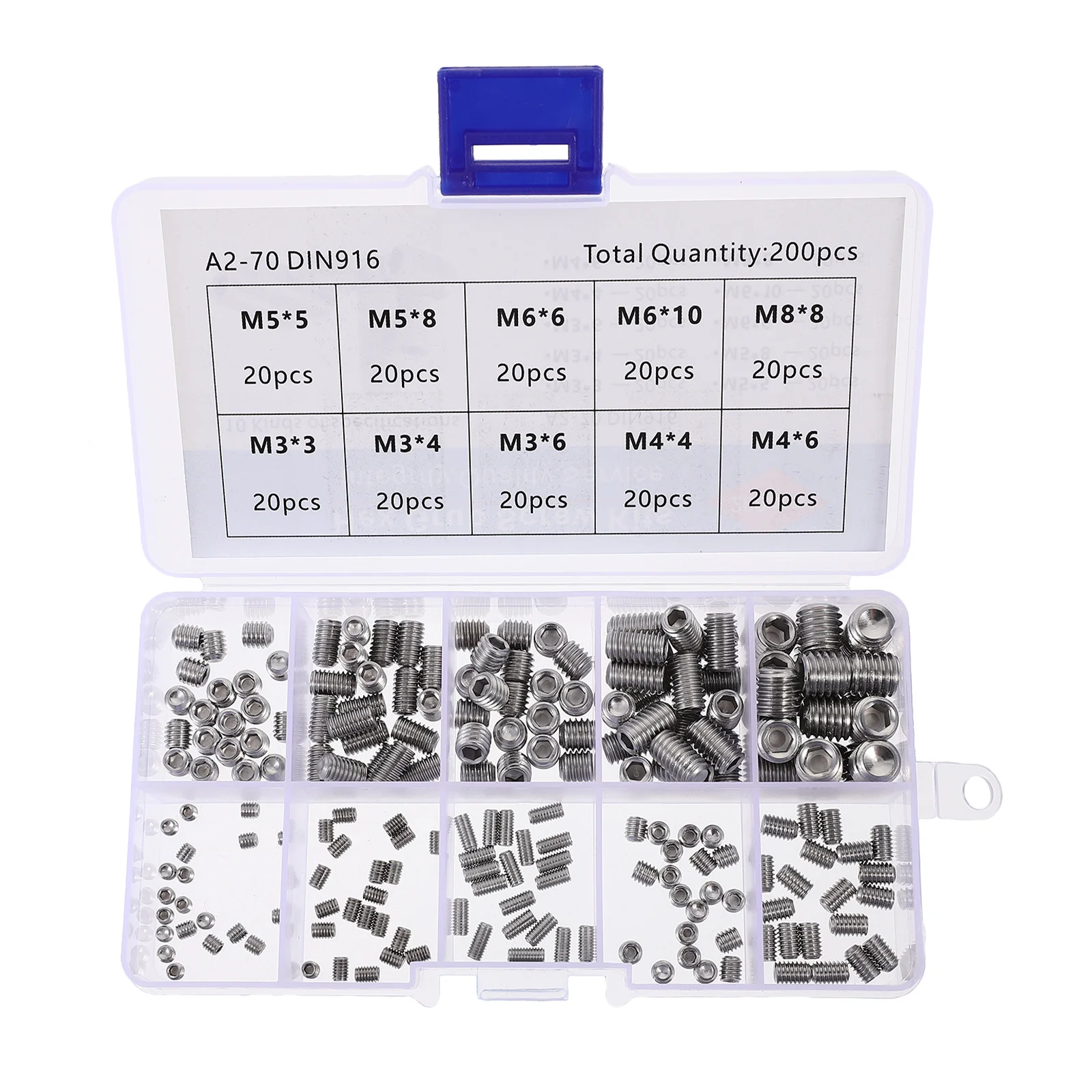 

1 set Stainless Steel Socket Grub Screw Set Hexagonal Thread Design For Bathroom Fixtures Door Handles Engineering Repair