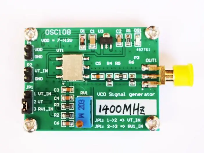 RF микроволновый VCO генератор напряжения 500/1400/1800/2100 МГц