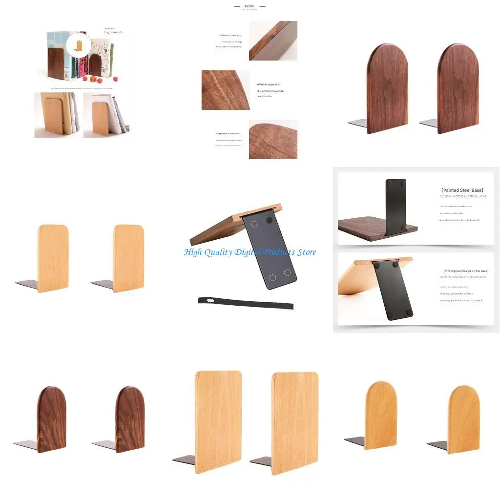 

U2JE Books Stand, Elegant Design Bookends Bookshelfs Books Holders Table Picture Album Holders for Displaying Books