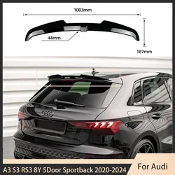Maxton Car Rear Roof Spoiler for Audi A3 S3 RS3 8Y 5Door Sportback 2020-2024 Splitter Top Wing of Trunk Tail Wing Decoration