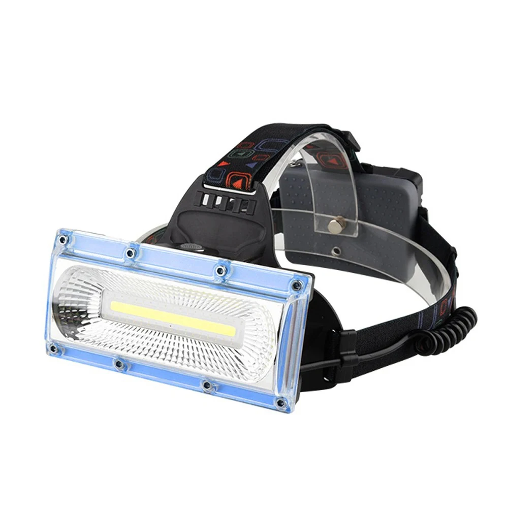 COB LED Headlight 3 Modes Red Blue Light Head Lamp Flashlight USB Rechargeable 18650 Battery Headlamp For Camping Fishing