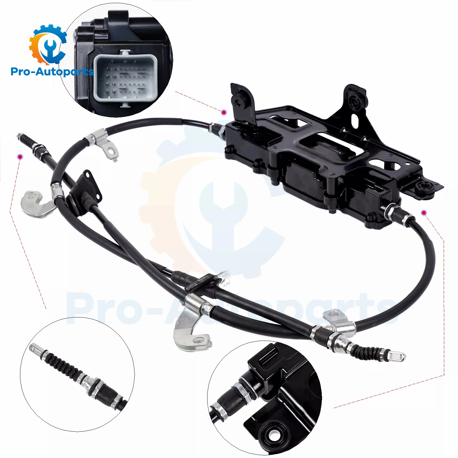 

59700B8800 Electronic Parking Brake Assy & Hand Brake Cable for Hyundai Santa Fe 4WD 2012-2019 | OEM 597002W600, 59700B8700