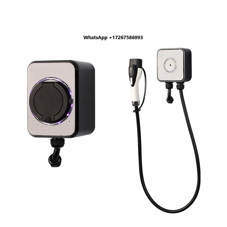 

Amppal New 7Kw AC Plastic Type Commercial Wall-mounted EVSE Electric Fast Charging Station IP54 Protection for Cars