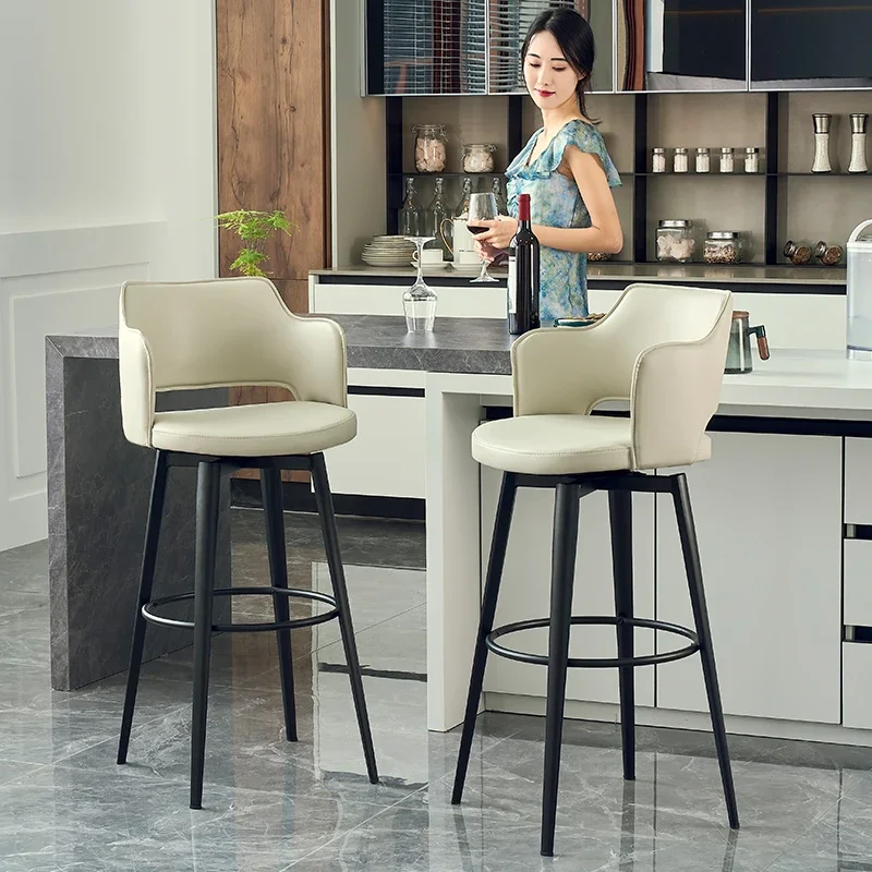 Lichte luxe minimalistische barstoelen Moderne comfortabele receptie Feestbarkrukken Scandinavisch ergonomisch Restaurante Muebles-meubilair