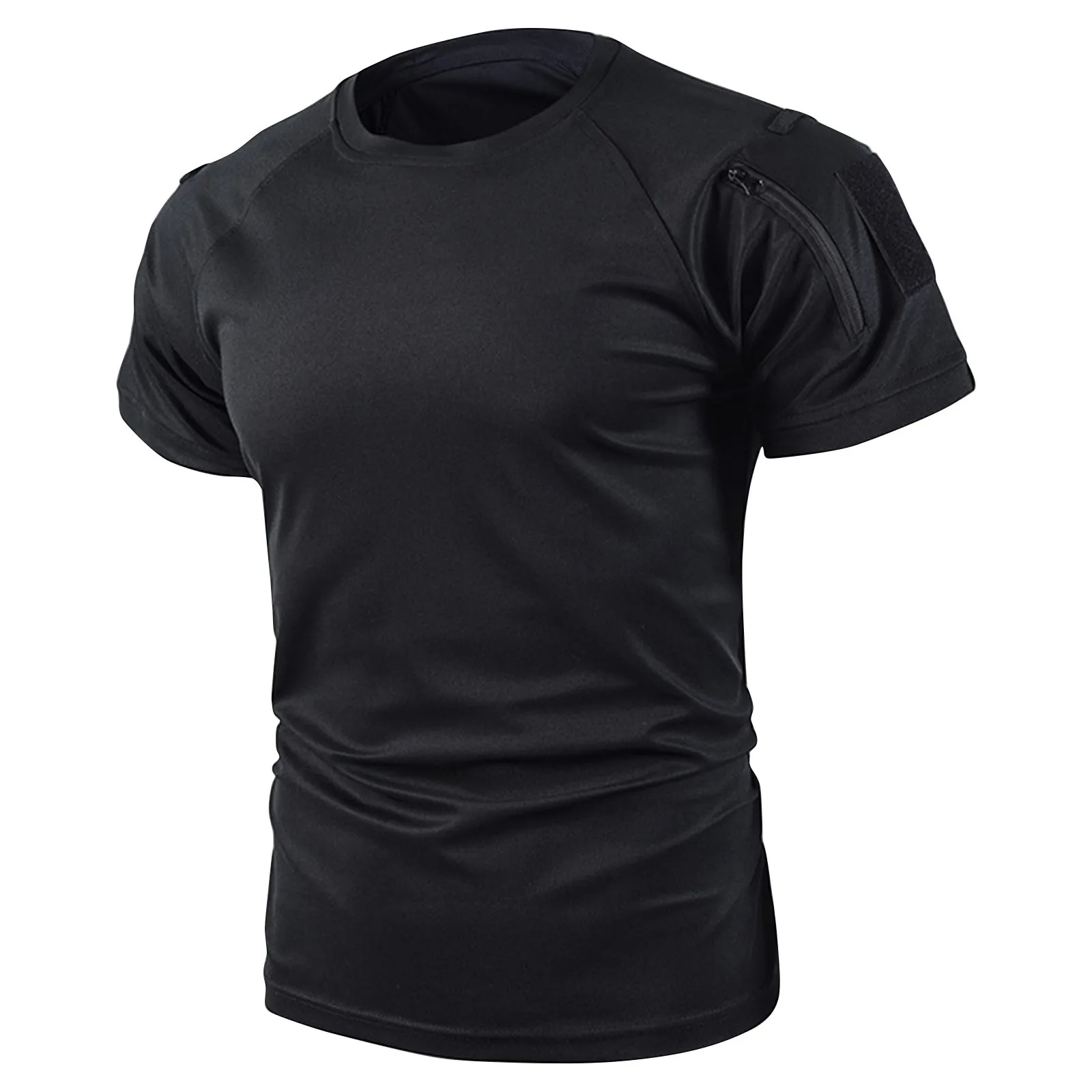 

Polo Shirt Man 2025 Men'S Summer Solid Color Button Zipper Pocket Round Neck Loose Short Sleeve Top New In Tops & Tees 여름셔츠 남성