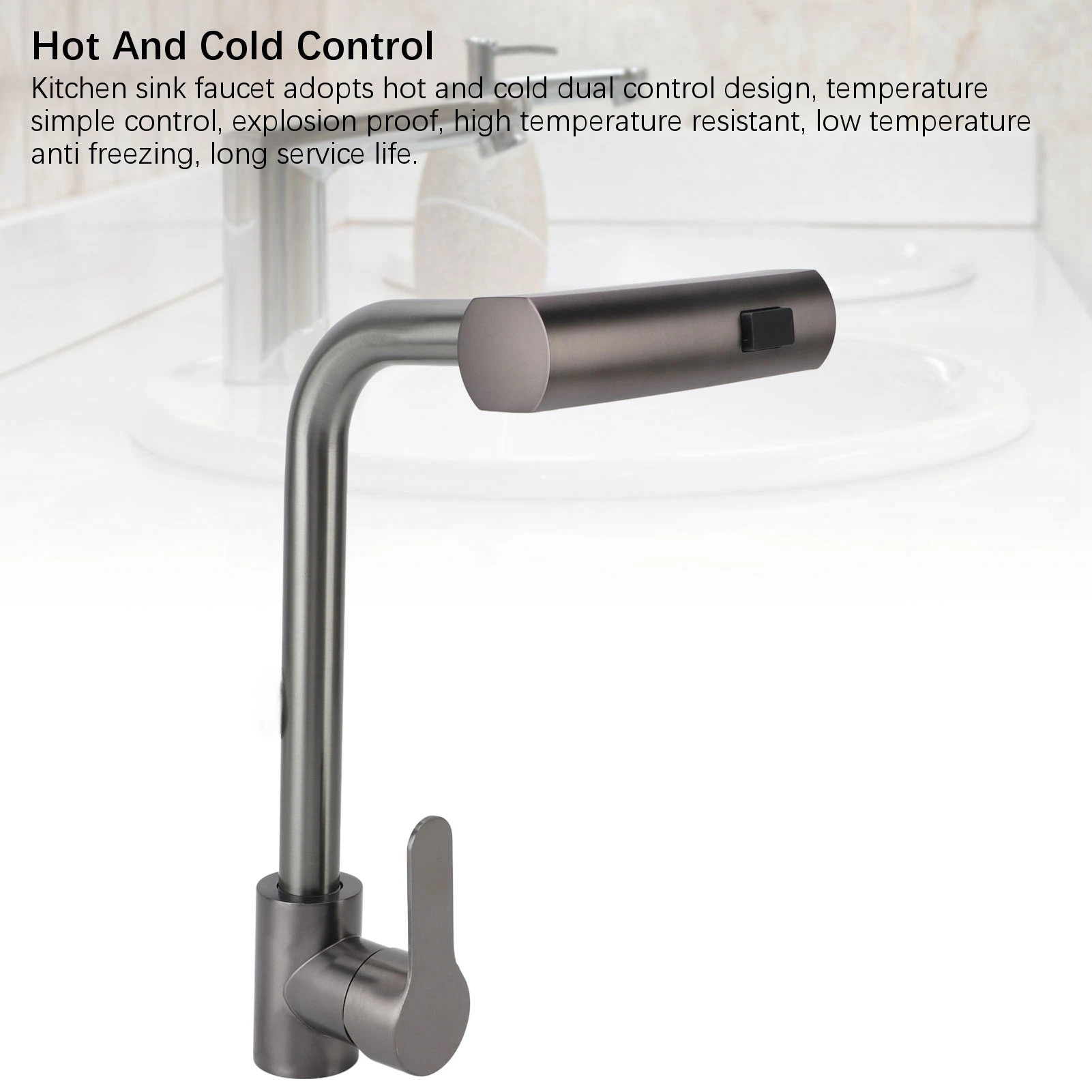 Kitchen Sink Faucet Sink Faucet Rotatable 3 Function Sprayer Single Handle Hot Cold Water Kitchen Faucet for Home