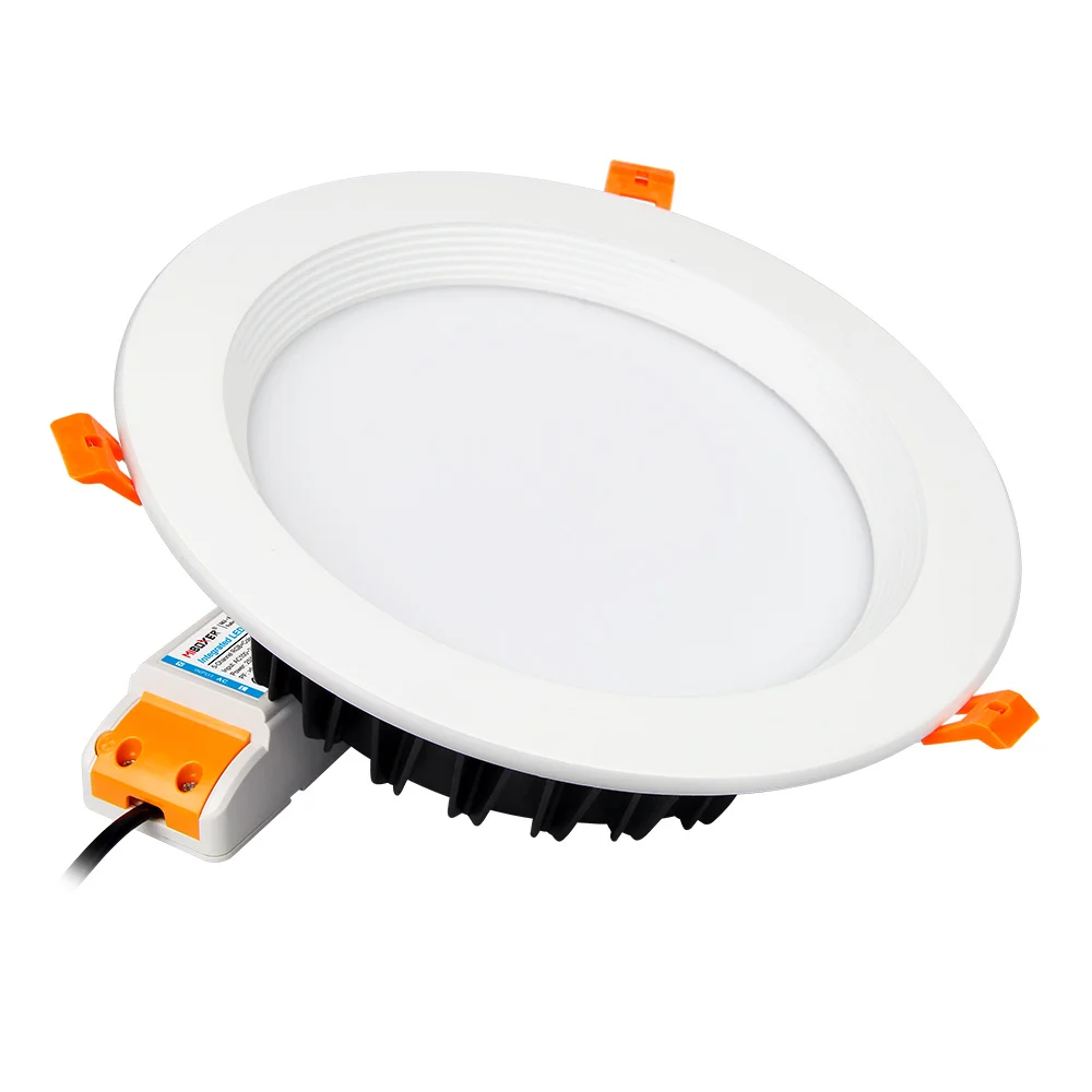 AC100~240V RGB+CCT LED Downlight 2.4GHz RF LED Ceiling Spotlight 6W 9W 12W 15W 18W 25W Aluminum + PC Cover 2700K~6500K 50/60Hz