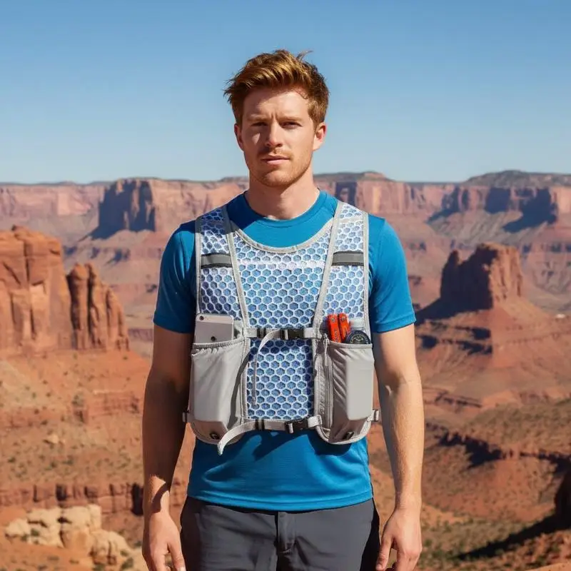Factory Sales Running Hydration Vest Backpack For Hiking Cycling Marathon Lightweight Water Chest Pack With Phone Storage Pocket