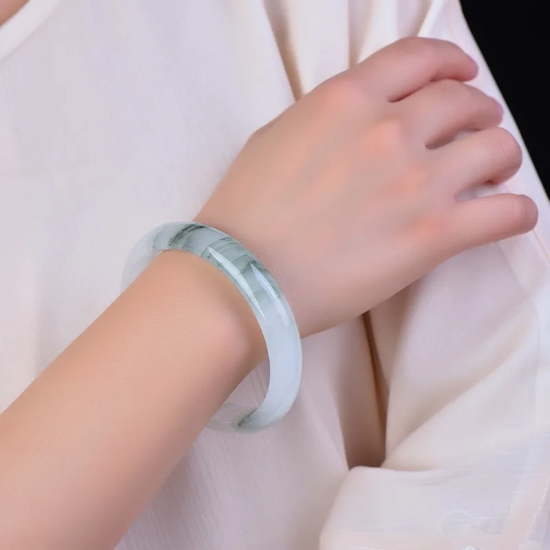 

Natural Tianshan Cui Bracelet Boutique Versatile Bangles for Women