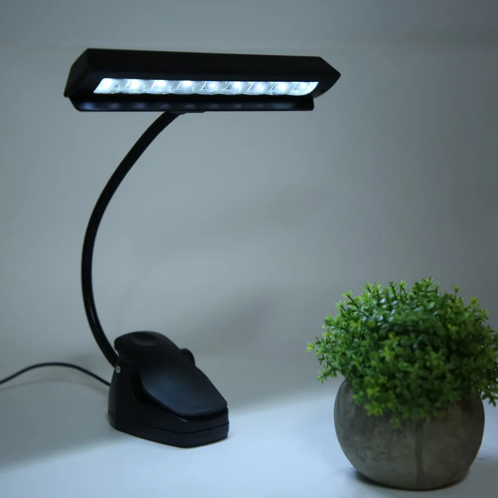 ​9 LEDs​ Music Stand Light​ ​Clip-On ​Adjustable Neck ​LED Clip-On Light​ USB ​Piano Light​ ​For Piano/Orchestra/Reading​