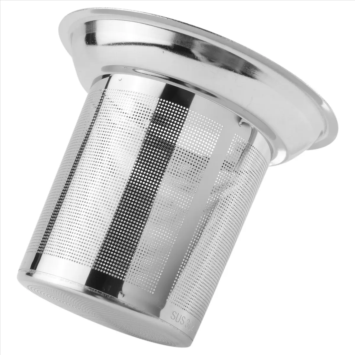 A47T Stainless Steel Tea Strainer, Teapot, Tea Sieve, Coffee Cup, Leaking Sieve, Flat Bottom, High Density Filter with Handle