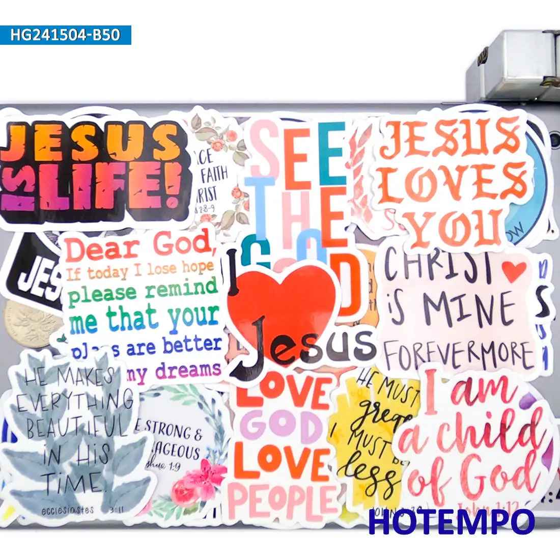 20/30/50Pieces, Faith Stickers Set, Love Jesus God Positive Energy, for Laptop Car Phone Motorcycle Scrapbook, Fun Sticker Pack