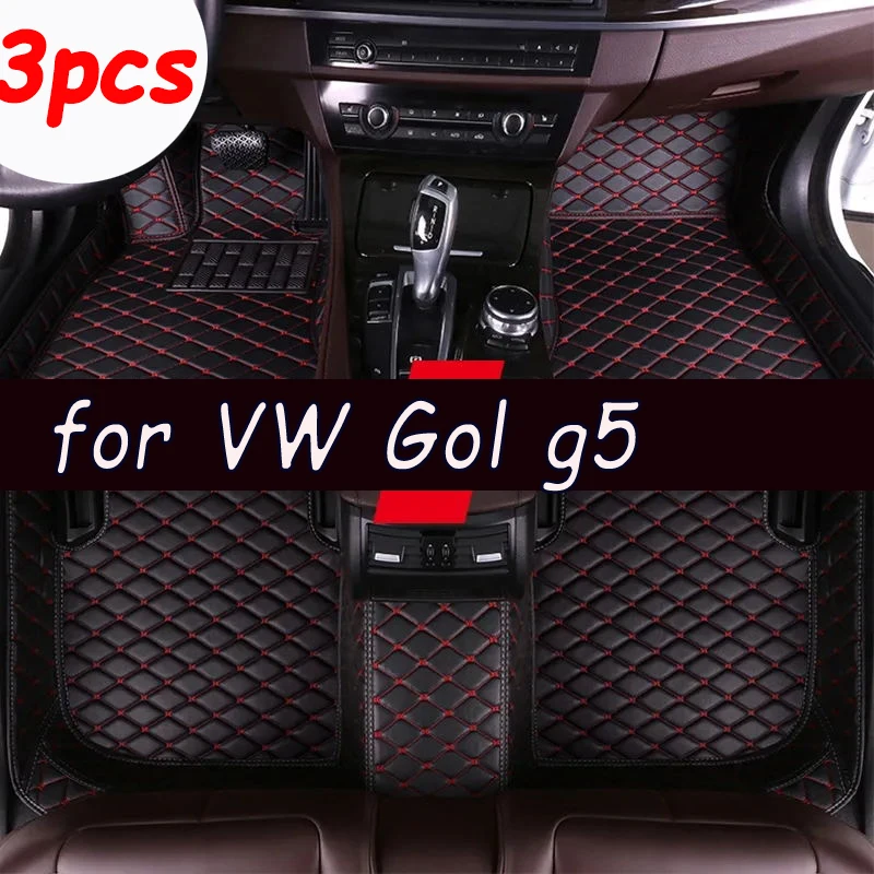 Customized Artificial Leather Car Floor Mat For VW Gol g5 2008 2009 2010 2011 2012 Protect Your Vehicle\'s Interior Accessory