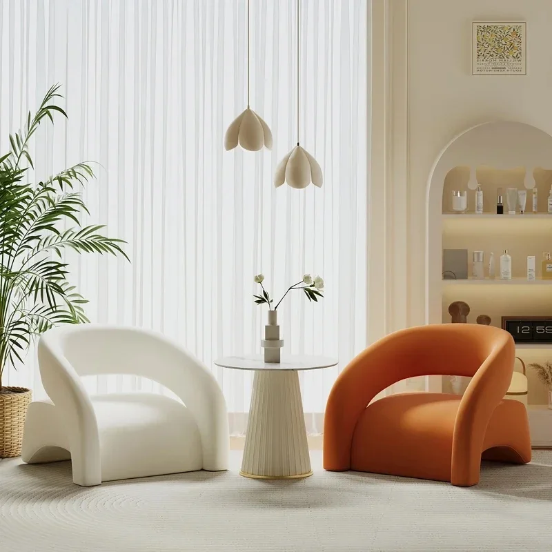 exquisite craftsmanship Small Sofa Chair Light Luxury Single Reception Desk Combination Beauty Salon Seating Furniture