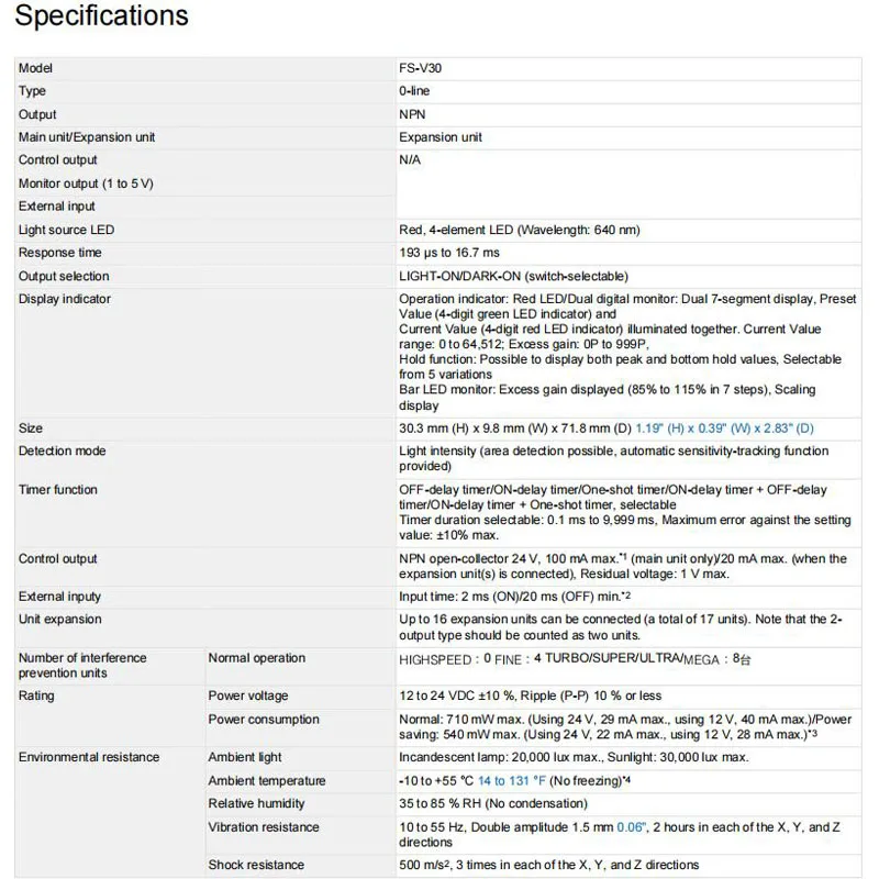 KEYENCE FS-V30 asli terbaru NPN sensor serat optik digital, 100% stok gudang asli