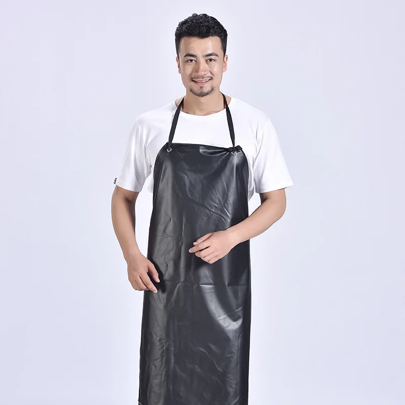 Black and Red Composite Oxford Cloth Aprons, Waterproof, Oil Resistant, Acid and Alkali Resistant, PVC Protection Supplies, New