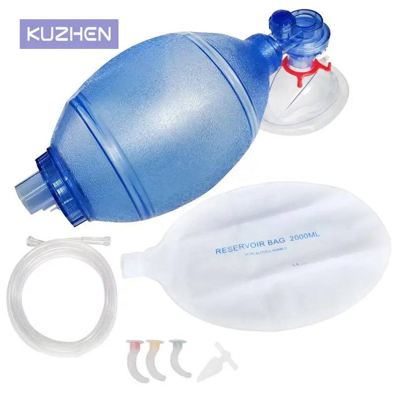 2000ml/1600ml Resuscitation Ambu Bags Emergency Self-help Rescue Tool For Adult/Child/Infant First Aid Manual PVC Reservoir Bag