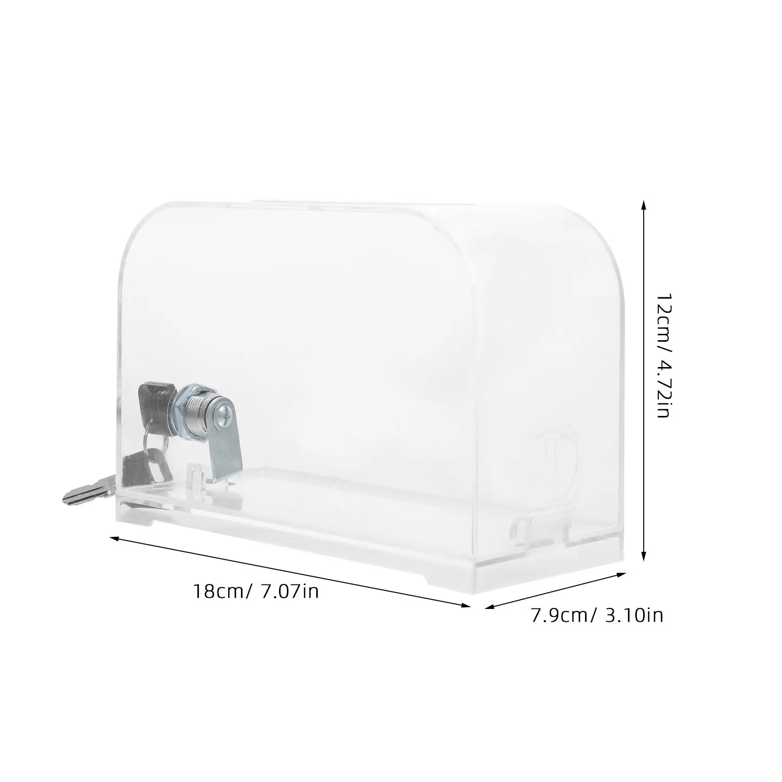 1Set Sturdy Clear Acrylic Card Holder Box for Business Cards Suggestion Donation Tip Sealed Office Cards Organizer Case