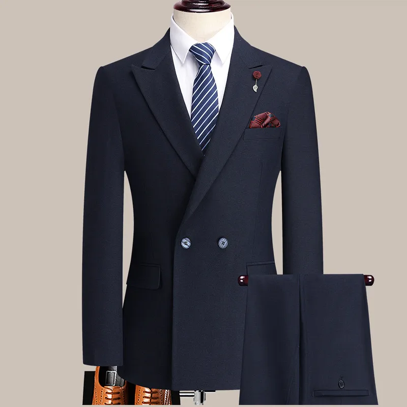 The 2025 New Men's Fashionable, Stylish and High-End Wool Suit Is Crisp and Well-Shaped, with a Perfect Business and Casual Two-