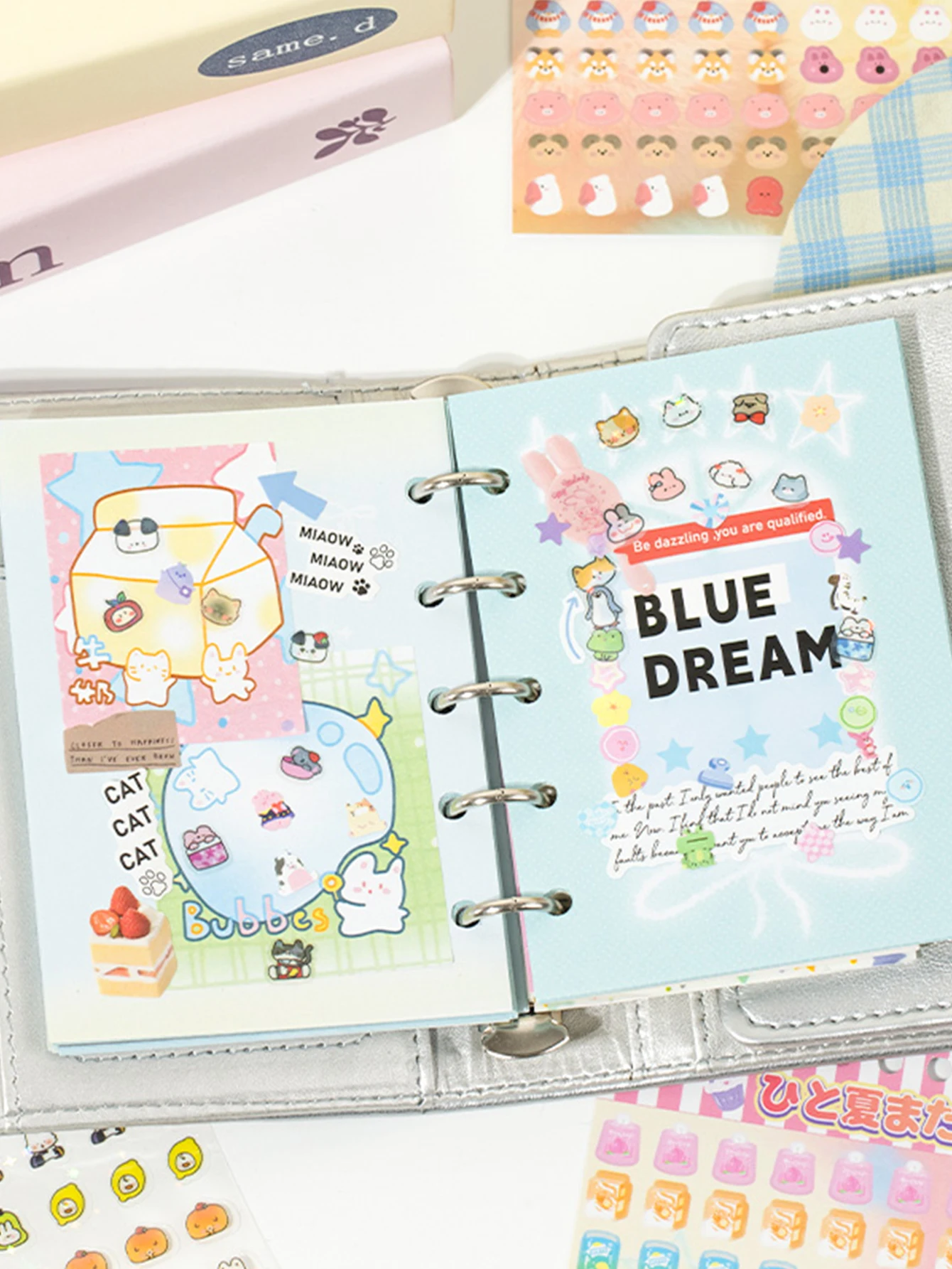 

18 Pictures/ Stickers Journaling Animal Dessert Pattern Basic Collage DIY Scrapbook Personalization Suitable For Multiple Scenes