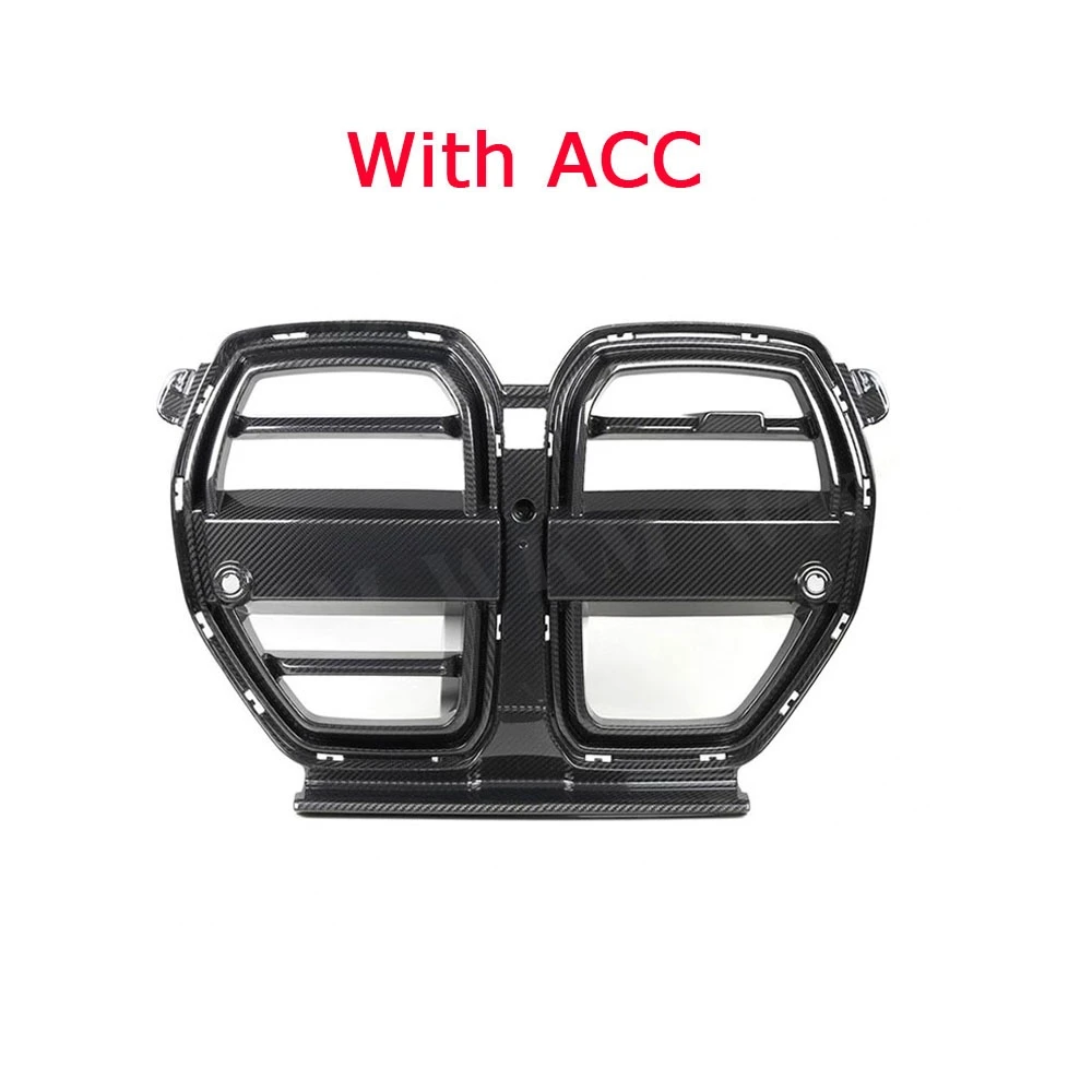 Front Bumper Grill Mesh Grill Cover With ACC for BMW 3 4 serise G80 M3 G82 G83 M4 2021+ Car Styling Auto Para Accessories FRP