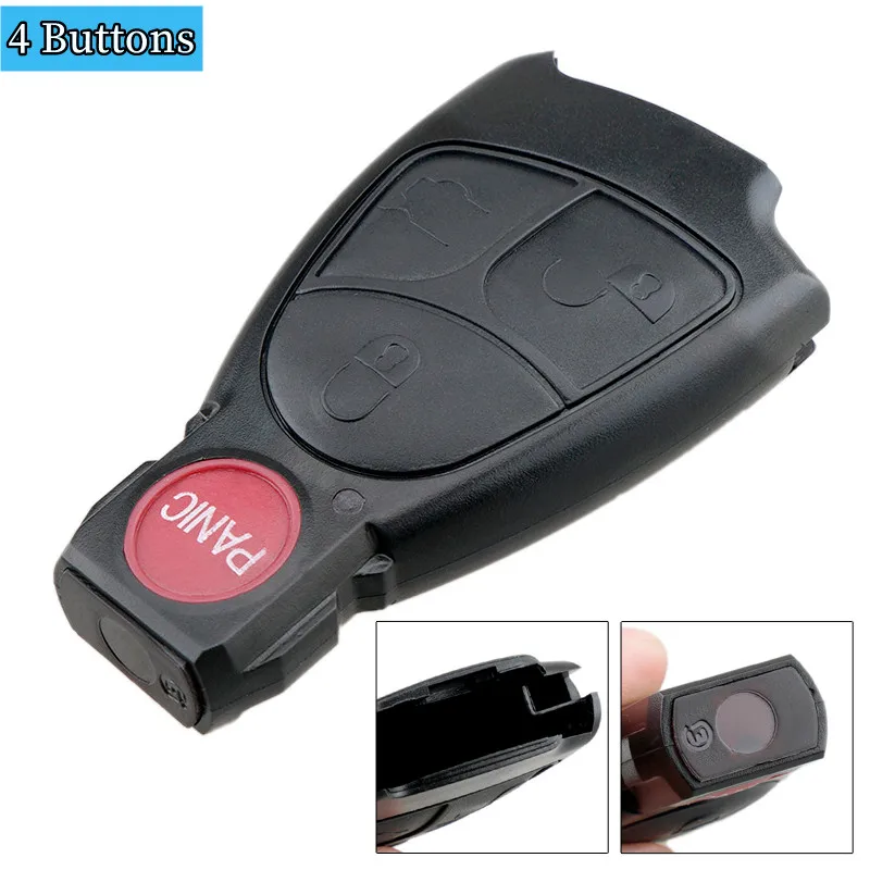 Coque de clé de voiture télécommandée, étui Fob, couvercle d\'entrée sans clé, adapté pour Mercedes Benz B, C, E, ML, S, CLK, CL, W203, W211, W204, 2