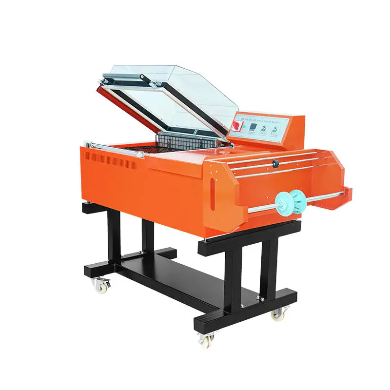 

%e FOR Semi-Automatic Plastic Film Shrink Wrapping Machine 2-in-1 for Food Beverage Packaging PLC Book Sealing Cutting Machine&