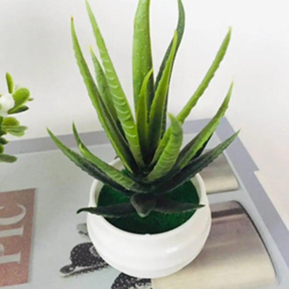 Artificial Potted Artificial Succulent Plants Potted for Bedroom Living Room Farmhouse Desk Shelf Home Decoration