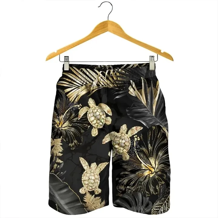 PLstar Cosmos Newest Turtle Polynesia Tribal Tattoo Summer Beach Breathable 3DPrint Casual Unique Unisex Shorts Streetwear Q-1