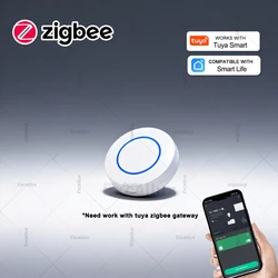Tuya Zigbee Smart Scene Switch Wireless Push Button Included Battery Remote Control Automation Scenario Switch For Smart Life