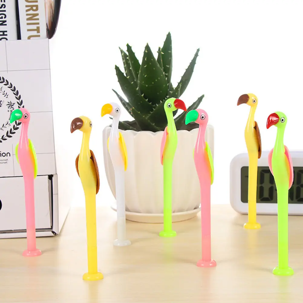 

8Pcs Black Ink Flamingo Gel Pens Smooth Writing Creative Fine Point Stationery for School Study Pens for Students