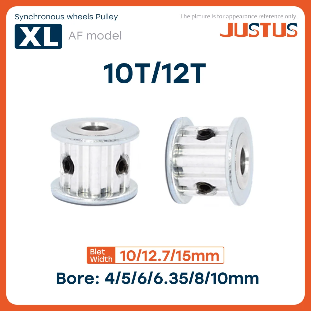 XL Timing Pulley AF Type 10T/12Teeth Bore 4/5/6/6.35/8/10 for 10/12.7/15mm Width Belt Used In Linear Pulley