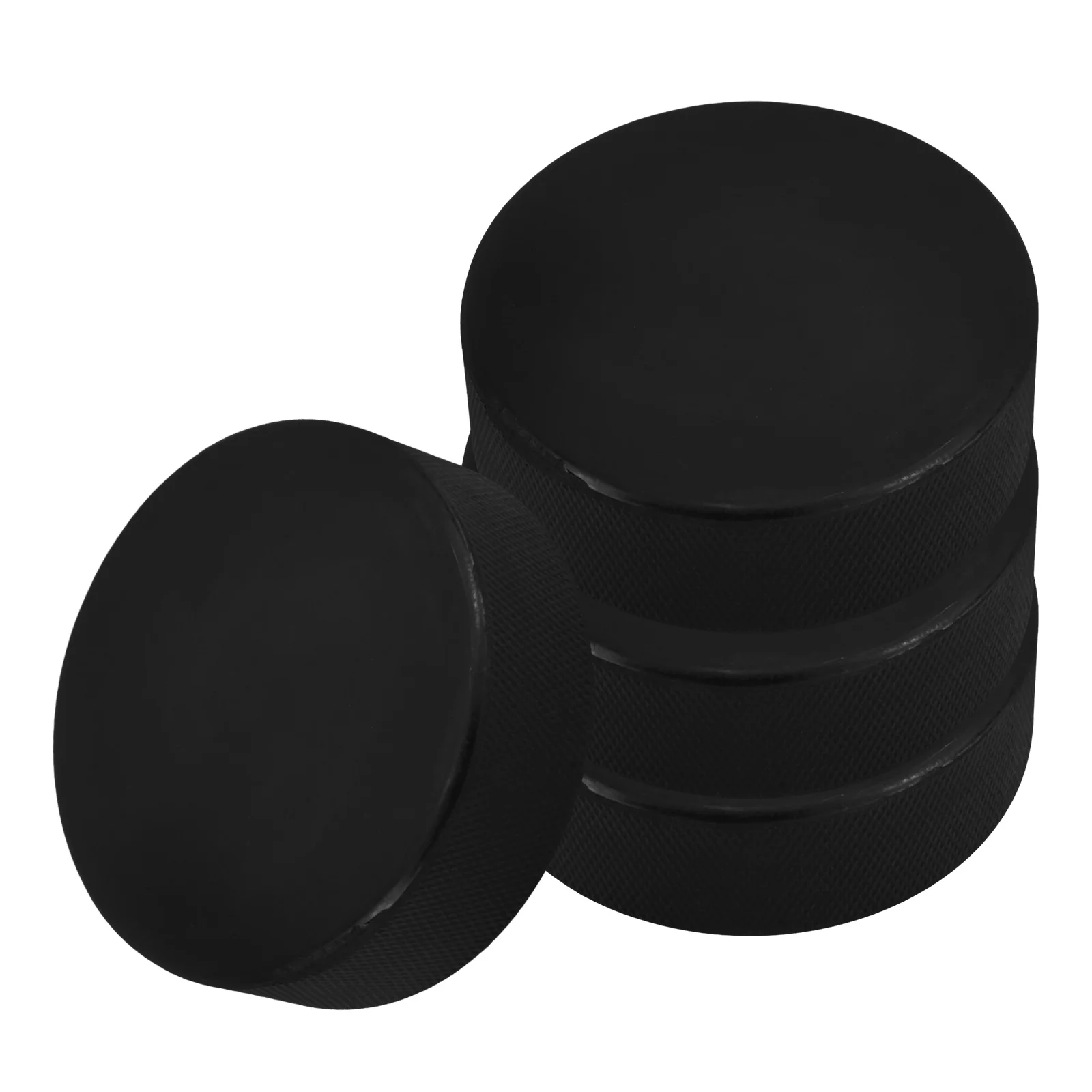 

4pcs Ice Hockey Reusable Puck Set Rubber Training Competition Game Parts Smooth Low Friction Sliding Sports