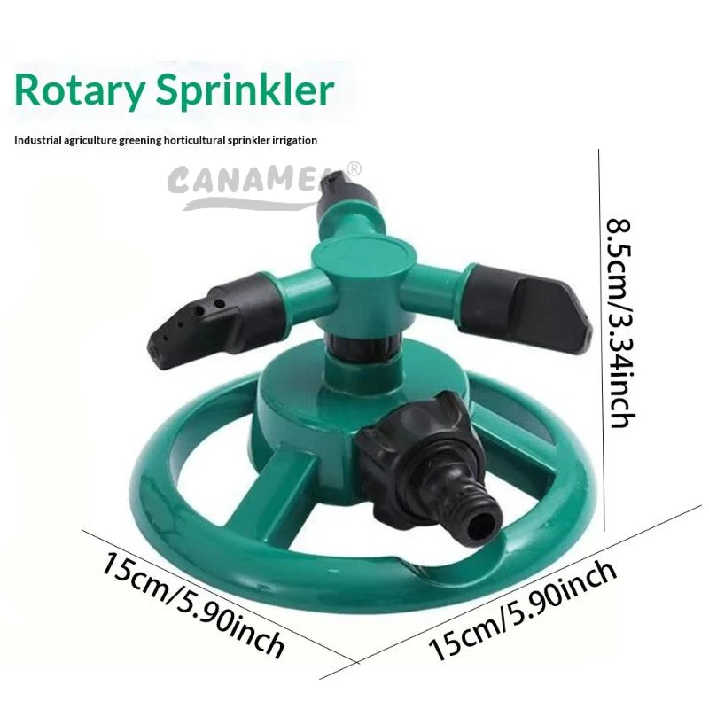 360 Degree Automatic Rotating Sprinkler Anti-Clog Water Spray Nozzle for Yard Lawn Garden Flower Bed Irrigation