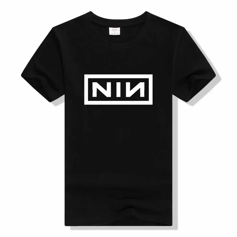 تي شيرت رجالي بأكمام قصيرة NIN American Industrial Rock Band Summer T-shirt Crewneck قميص صيفي جديد