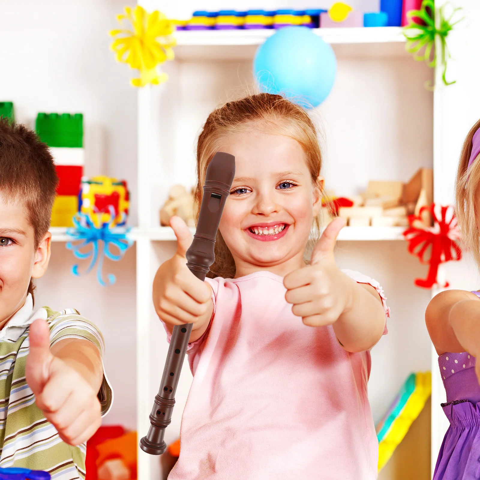 

8 Hole Soprano Recorder Plastic Flute Kids ABS Lightweight Compact Musical Instrument Beginner Practice Resonant Sound