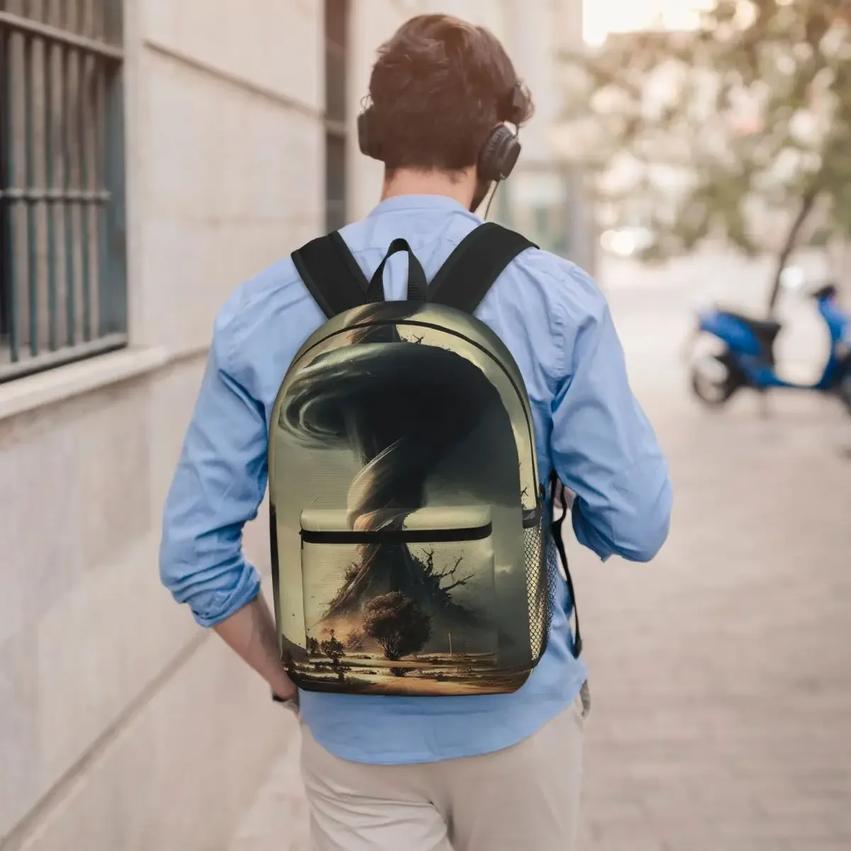 Fantasy World Tornado Apocalypse Backpack Boys Girls BookBag Kids School Bag Computer Shoulder Bags for Men Women