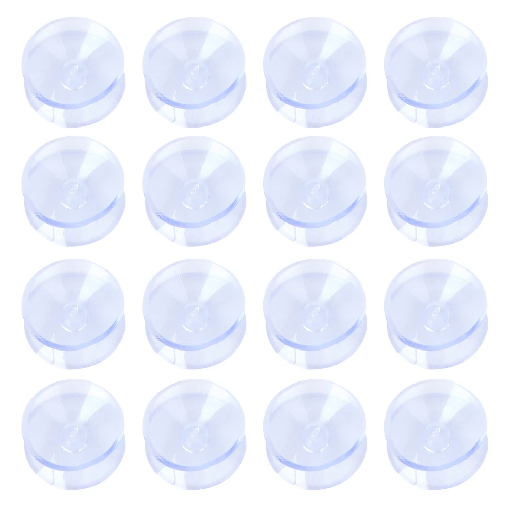 

16pcs Glass Top Bumpers Clear Anti Slip Pads 35Mm Transparent Non-Adhesive Reusable Cushion Table Leg Stabilizer Soft Rubber