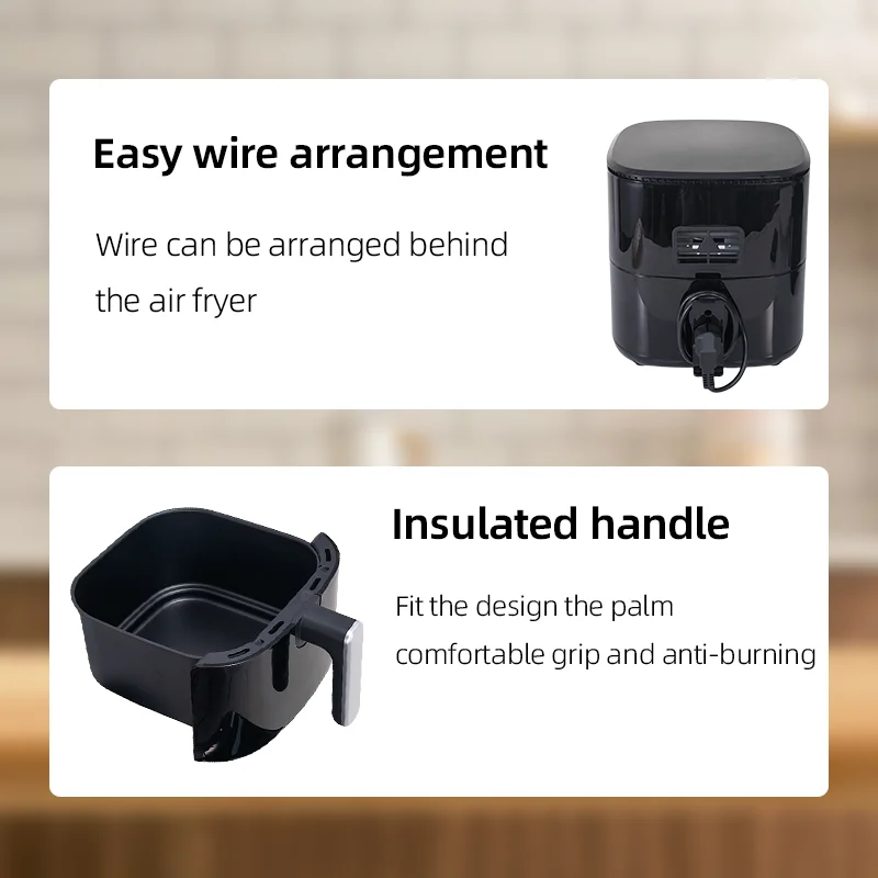 مقلاة هوائية رقمية موديل 7 لتر، مقلاة هوائية احترافية خالية من الزيت، متعددة الوظائف اختيارية