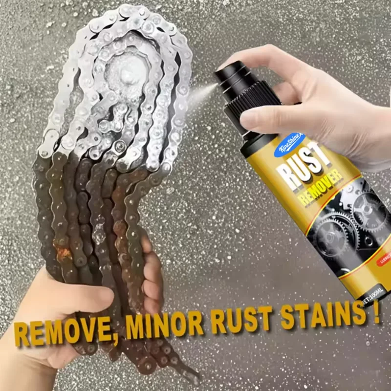 Metal Rust Remover and Protective Spray Iron Removal Converter Spray Metal Rust Remover Suitable For Car Parts Tires Rims Door