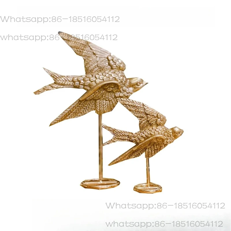 Bird wall hanging ornaments European style living room bedroom retro swallow bed and breakfast desktop props