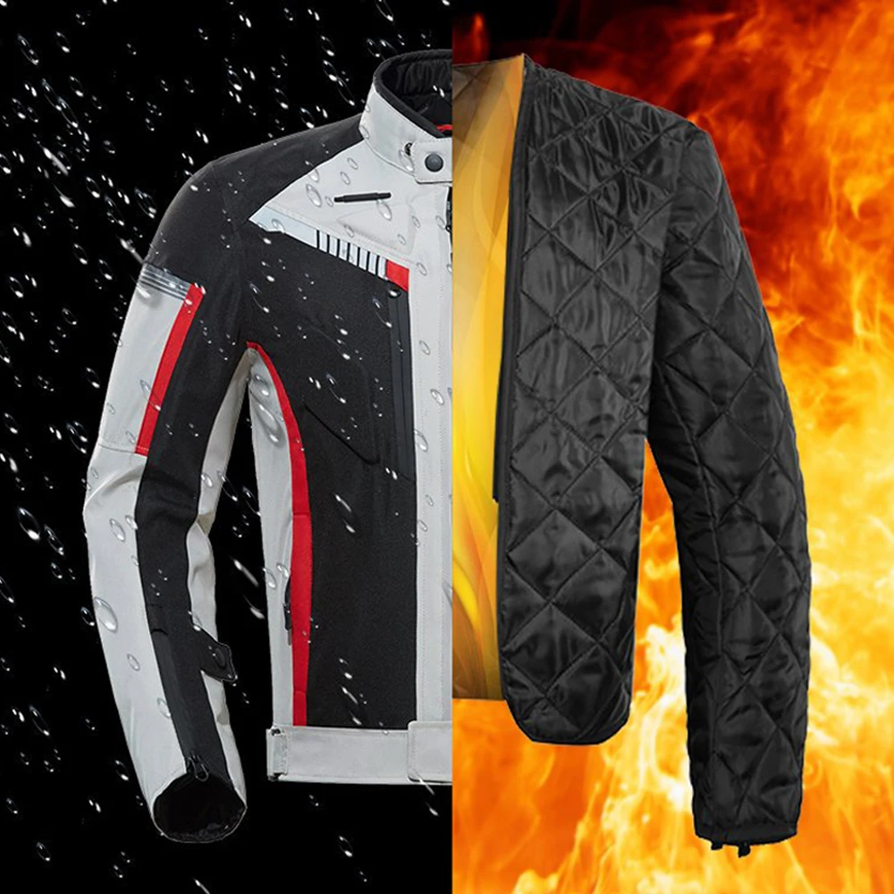 Winter Warm Motorcycle Jacket Cold-proof Waterproof Motorbike Riding Jacket Men's Chaqueta Moto Protective Gear Motocross Jacket