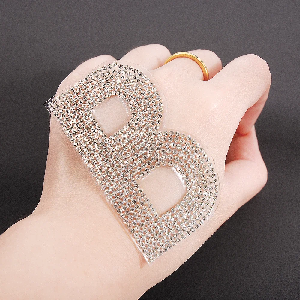 26 English Letters A-Z Creative Stickers 1 White and Black AB Flashing Rhinestones DIY Home Decoration Products
