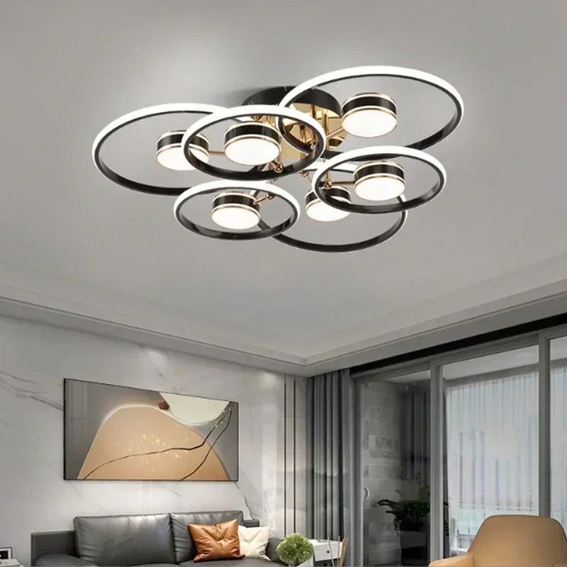 Modern Minimalist Living Room Dining Room Ceiling Light Creative Layering LED Bedroom Interior Decoration Light