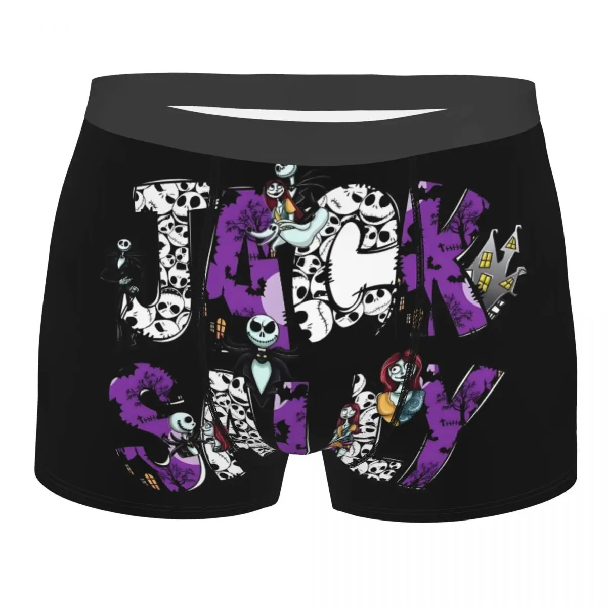 

Нижнее белье Джека Скеллингтона на заказ, мужские дышащие трусы-боксеры «Кошмар перед Рождеством», шорты, трусы для Homme
